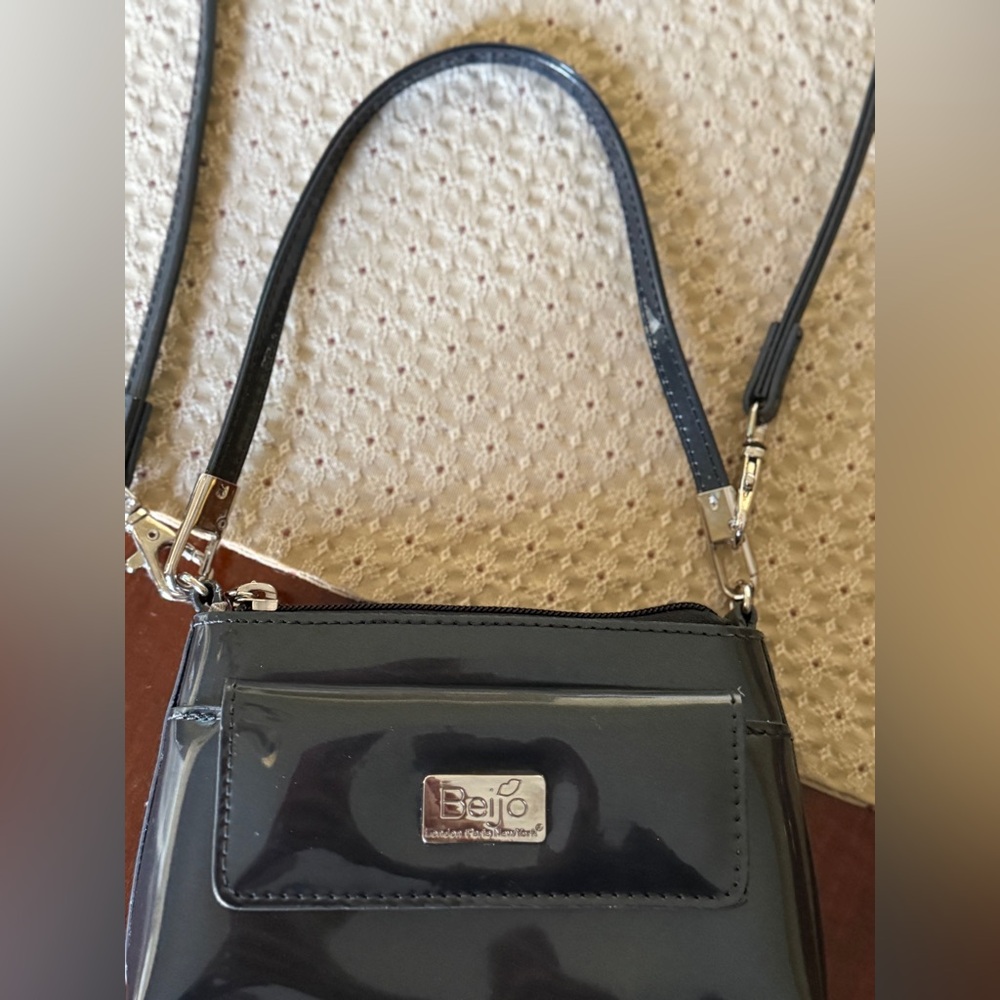 Beijo Charcoal grey 2 way mini handbag crossbody purse - Picture 3 of 11